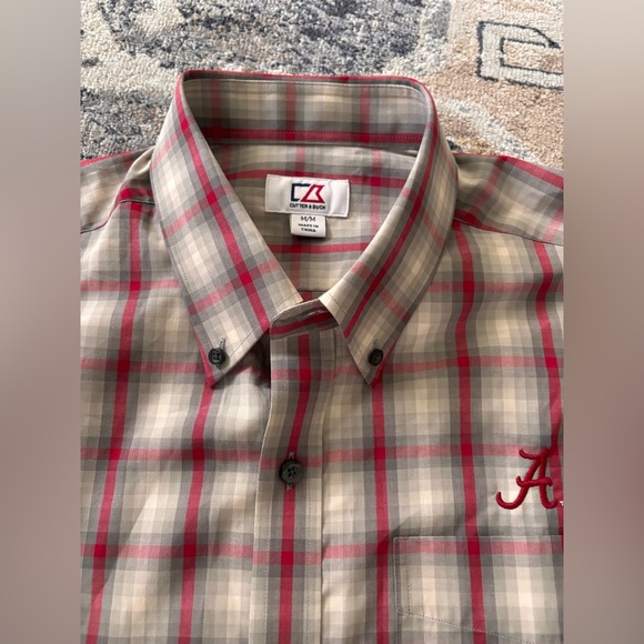 Cutter & Buck Mens Medium Button Down shirt Alabama Crimson Tide roll tide - Picture 2 of 5